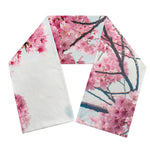 Pink Cherry Blossom Print Scarf
