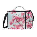 Pink Cherry Blossom Print Shoulder Strap Bible Bag