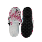 Pink Cherry Blossom Print Slippers