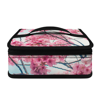 Pink Cherry Blossom Print Small Lunch Bag