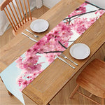 Pink Cherry Blossom Print Table Runner