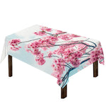 Pink Cherry Blossom Print Tablecloth