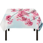 Pink Cherry Blossom Print Tablecloth