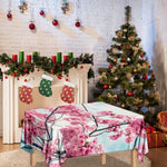 Pink Cherry Blossom Print Tablecloth