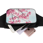 Pink Cherry Blossom Print Waist Bag
