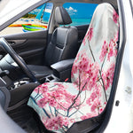 Pink Cherry Blossom Print Waterproof Car Seat Cover