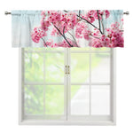 Pink Cherry Blossom Print Window Valance