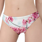 Pink Cherry Blossom Print Women's Panties