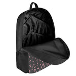 Pink Cherry Pattern Print 17 Inch Backpack