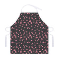 Pink Cherry Pattern Print Adjustable Apron