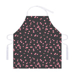 Pink Cherry Pattern Print Adjustable Apron