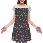 Pink Cherry Pattern Print Adjustable Apron