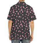 Pink Cherry Pattern Print Aloha Shirt