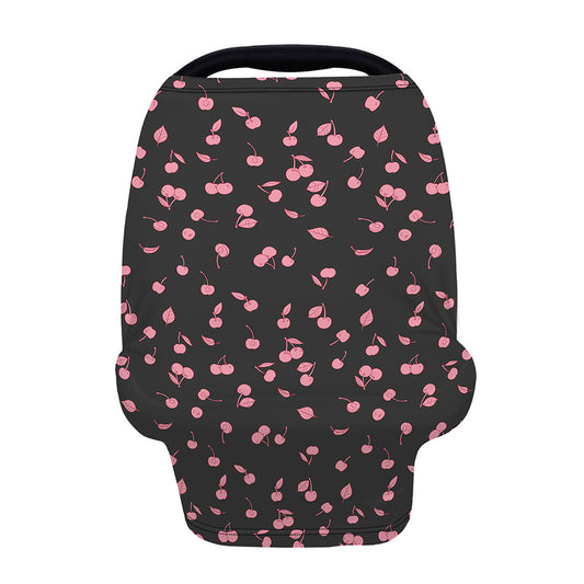 Pink Cherry Pattern Print Baby Seat Cover