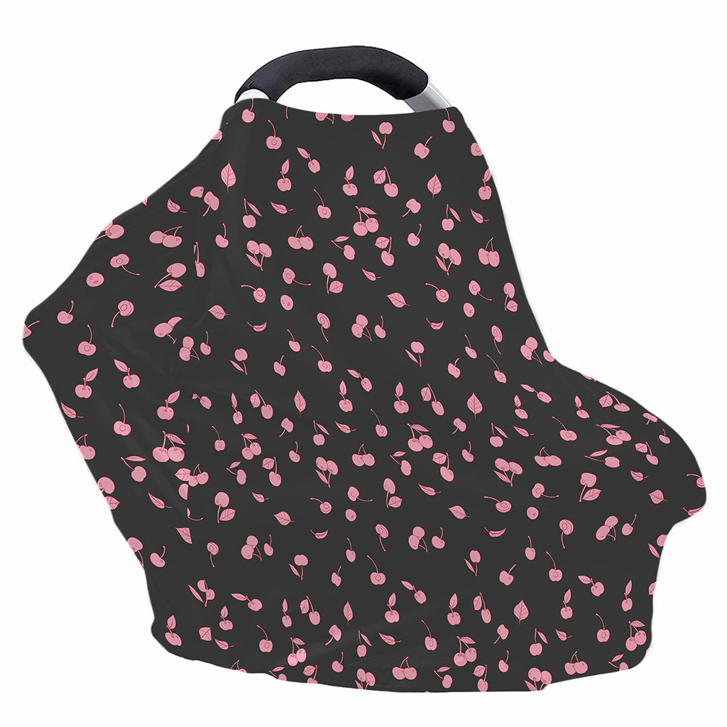 Pink Cherry Pattern Print Baby Seat Cover