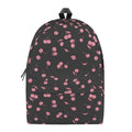 Pink Cherry Pattern Print School Backpack