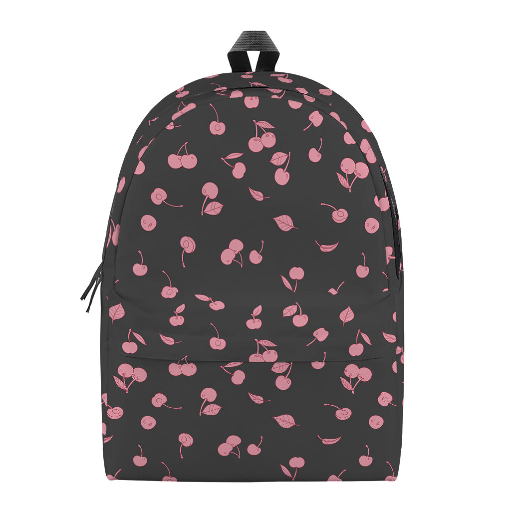 Pink Cherry Pattern Print Backpack