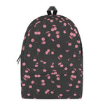 Pink Cherry Pattern Print Backpack