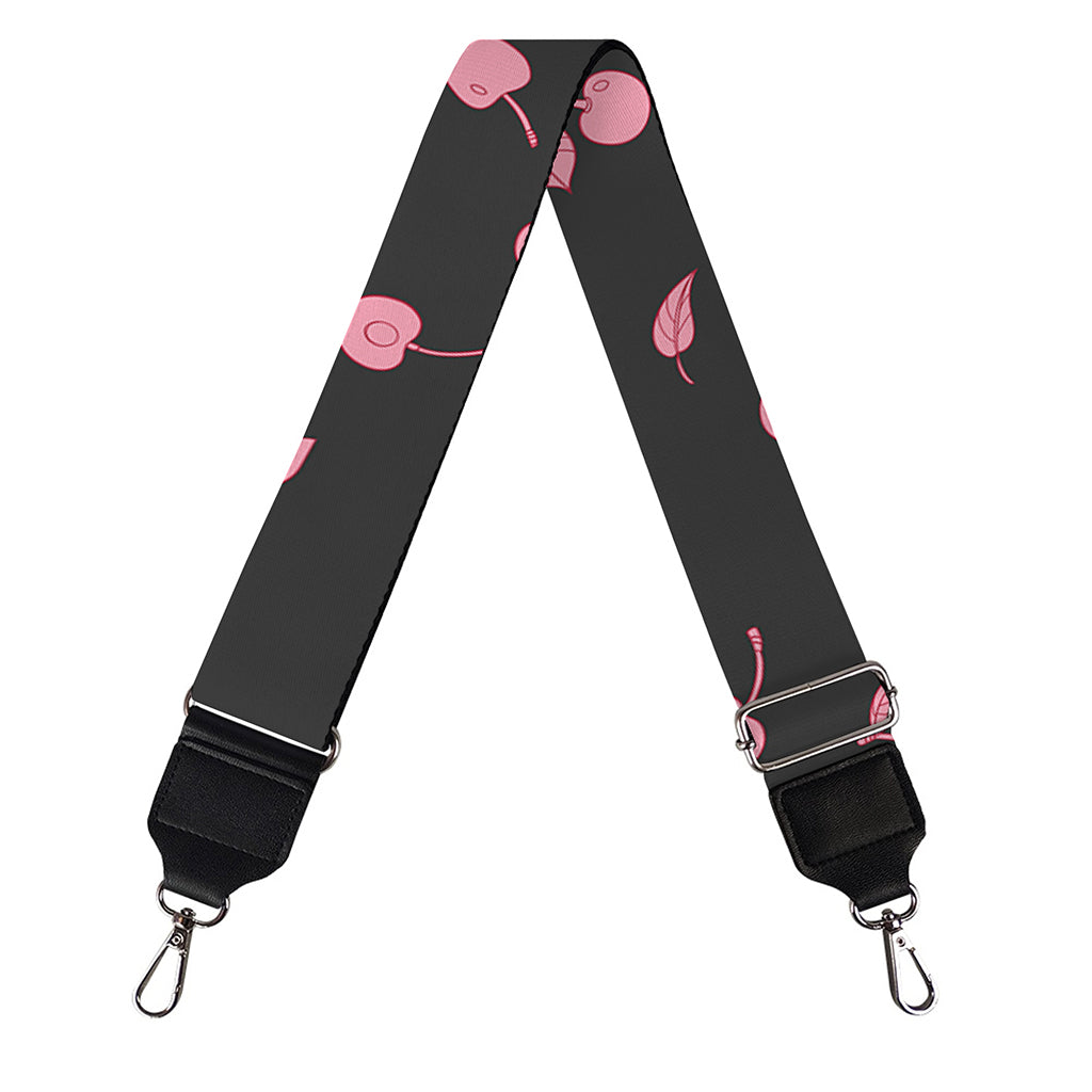 Pink Cherry Pattern Print Bag Strap