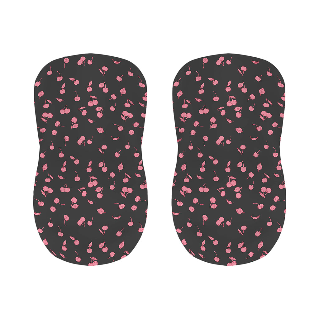 Pink Cherry Pattern Print Bar Stool Covers