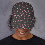 Pink Cherry Pattern Print Baseball Cap
