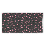 Pink Cherry Pattern Print Beach Towel