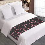 Pink Cherry Pattern Print Bed Runner