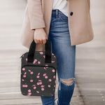 Pink Cherry Pattern Print Bible Tote Bag
