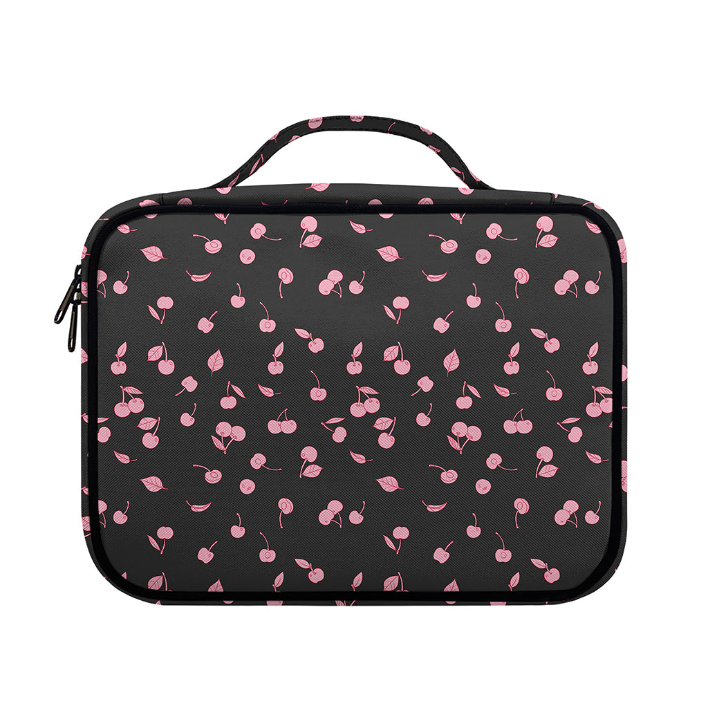 Pink Cherry Pattern Print Briefcase Bible Bag