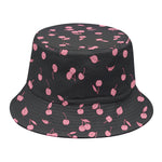 Pink Cherry Pattern Print Bucket Hat