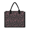 Pink Cherry Pattern Print Canvas Tote Bag