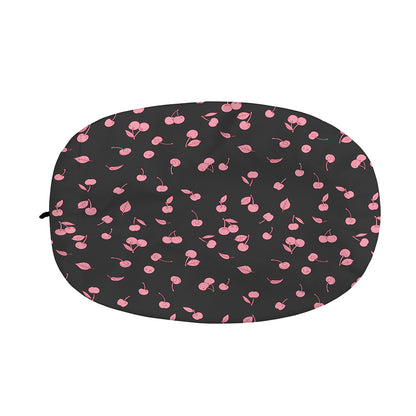 Pink Cherry Pattern Print Car Side Mirror Covers