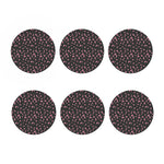 Pink Cherry Pattern Print Coaster Set
