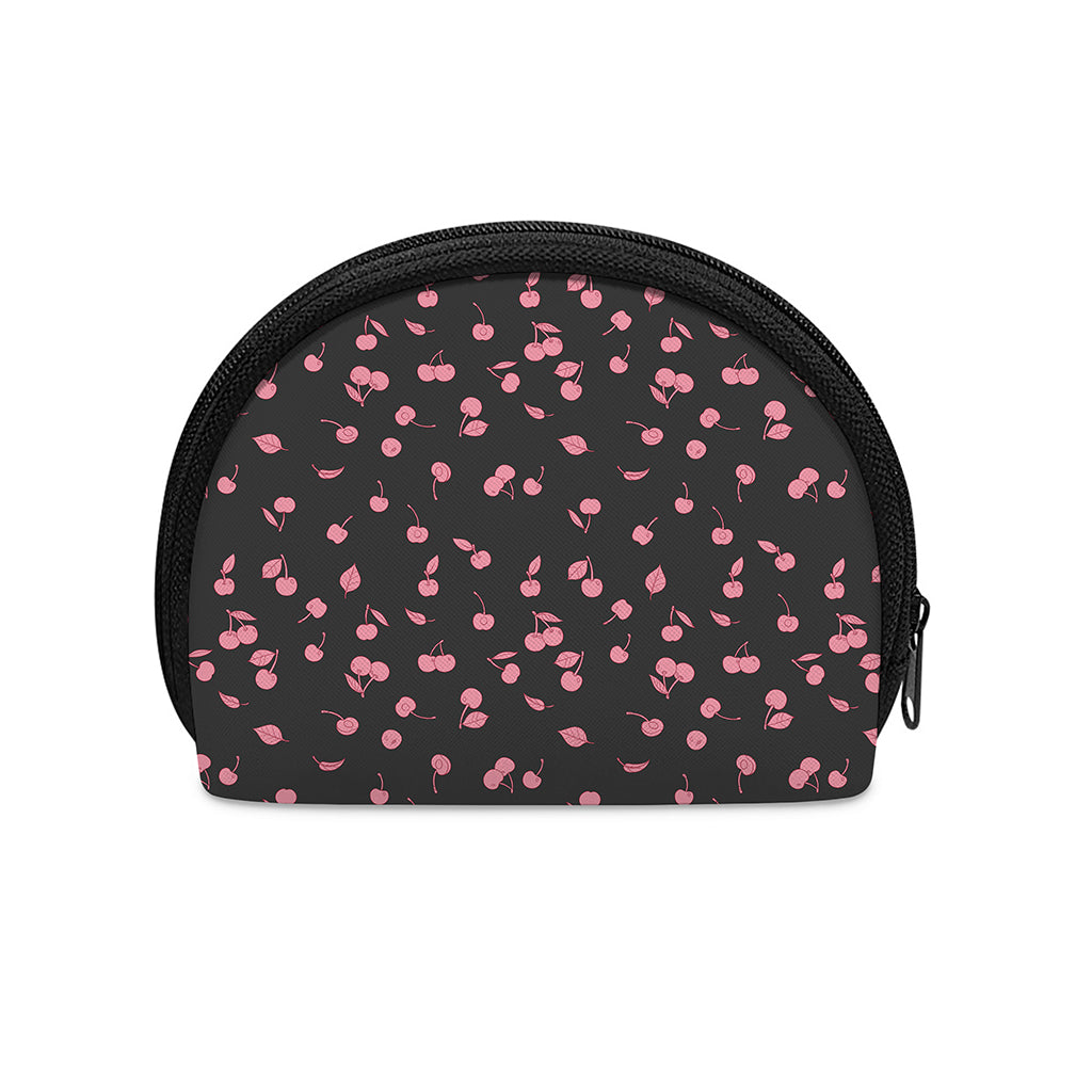 Pink Cherry Pattern Print Coin Purse