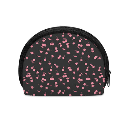 Pink Cherry Pattern Print Coin Purse