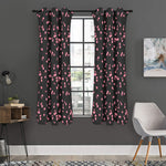 Pink Cherry Pattern Print Curtain
