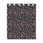 Pink Cherry Pattern Print Curtain