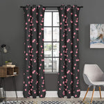 Pink Cherry Pattern Print Curtain