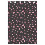 Pink Cherry Pattern Print Curtain