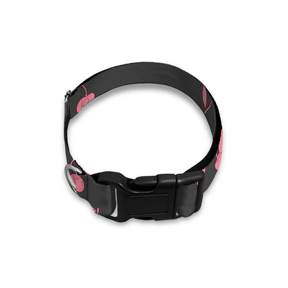 Pink Cherry Pattern Print Dog Collar