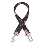 Pink Cherry Pattern Print Dog Seat Belt