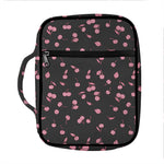 Pink Cherry Pattern Print Front Pocket Bible Bag