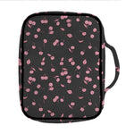 Pink Cherry Pattern Print Front Pocket Bible Bag