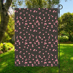 Pink Cherry Pattern Print Garden Flag