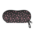 Pink Cherry Pattern Print Glasses Case