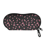 Pink Cherry Pattern Print Glasses Case