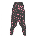 Pink Cherry Pattern Print Hammer Pants