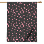 Pink Cherry Pattern Print House Flag