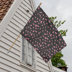Pink Cherry Pattern Print House Flag