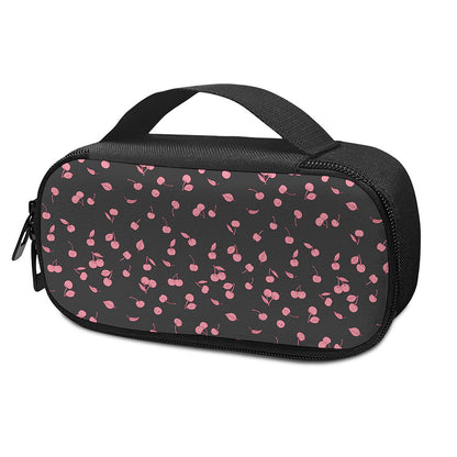 Pink Cherry Pattern Print Insulin Cooler Travel Case